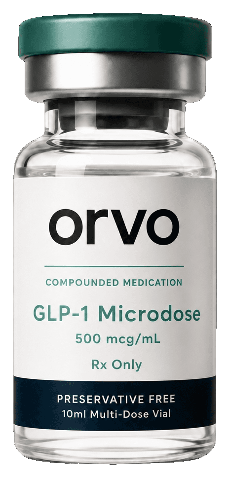 Orvo Health GLP-1 Microdose protocol — clinical still life